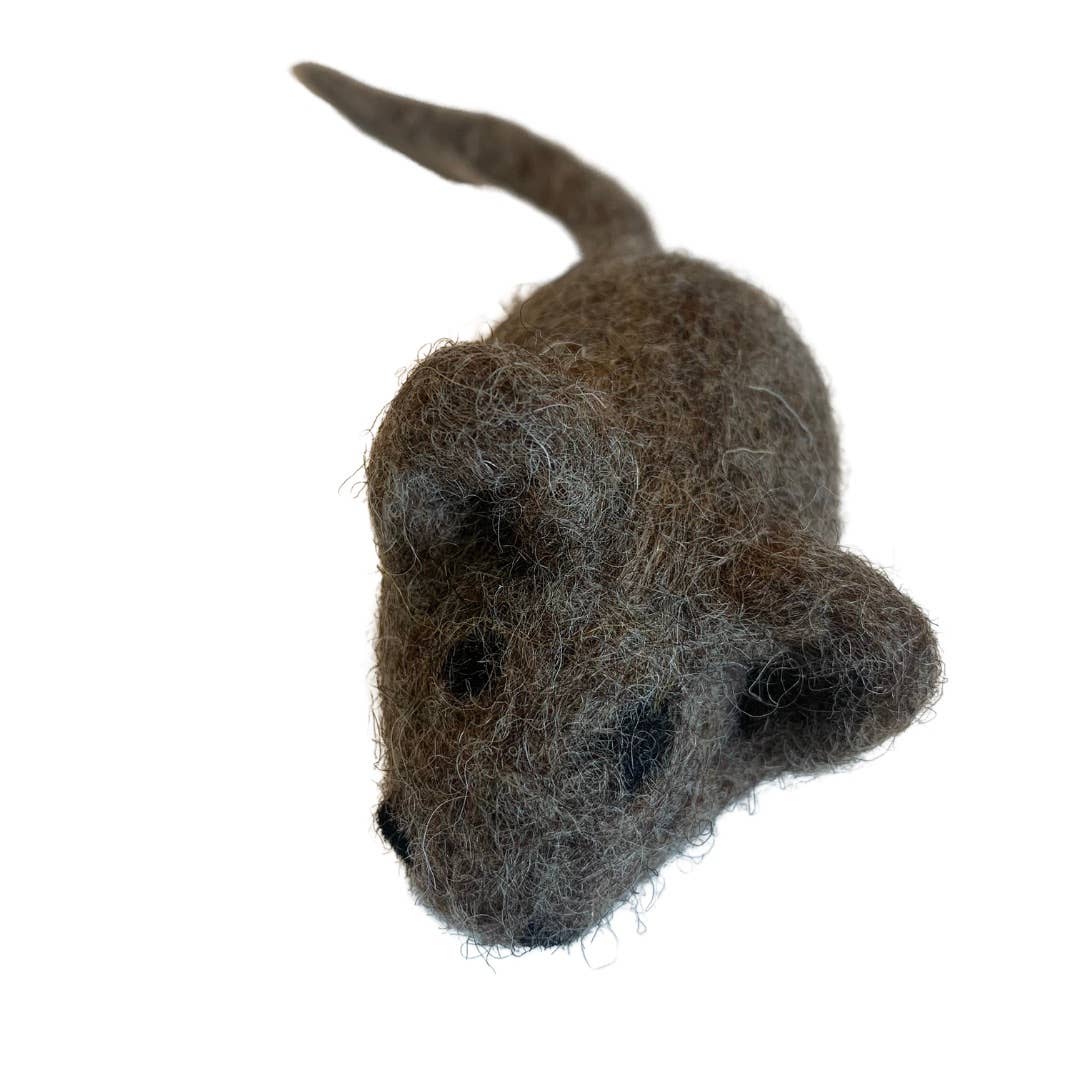 Ciao Gatto Cat Market - Hand felted woolly mouse